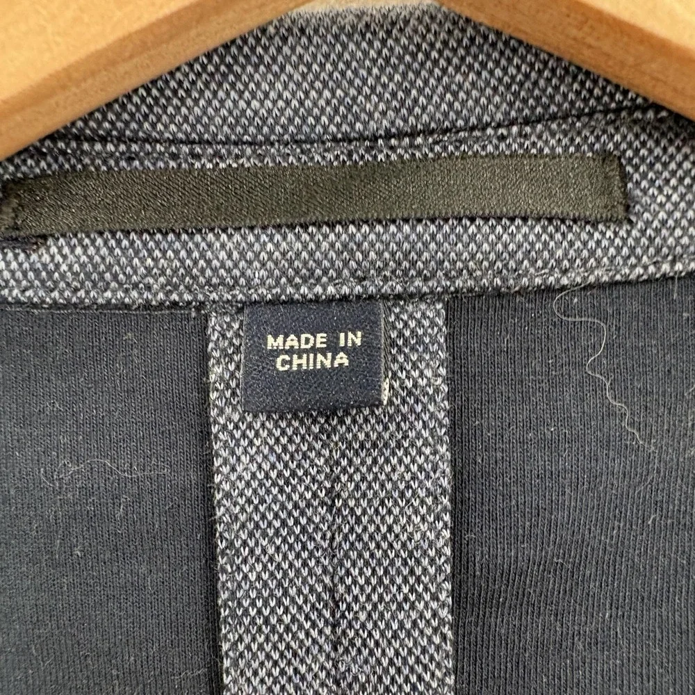 J.Crew Thompson Blazer Mens 46R Blue Herringbone Jersey Sport Coat 2 Button